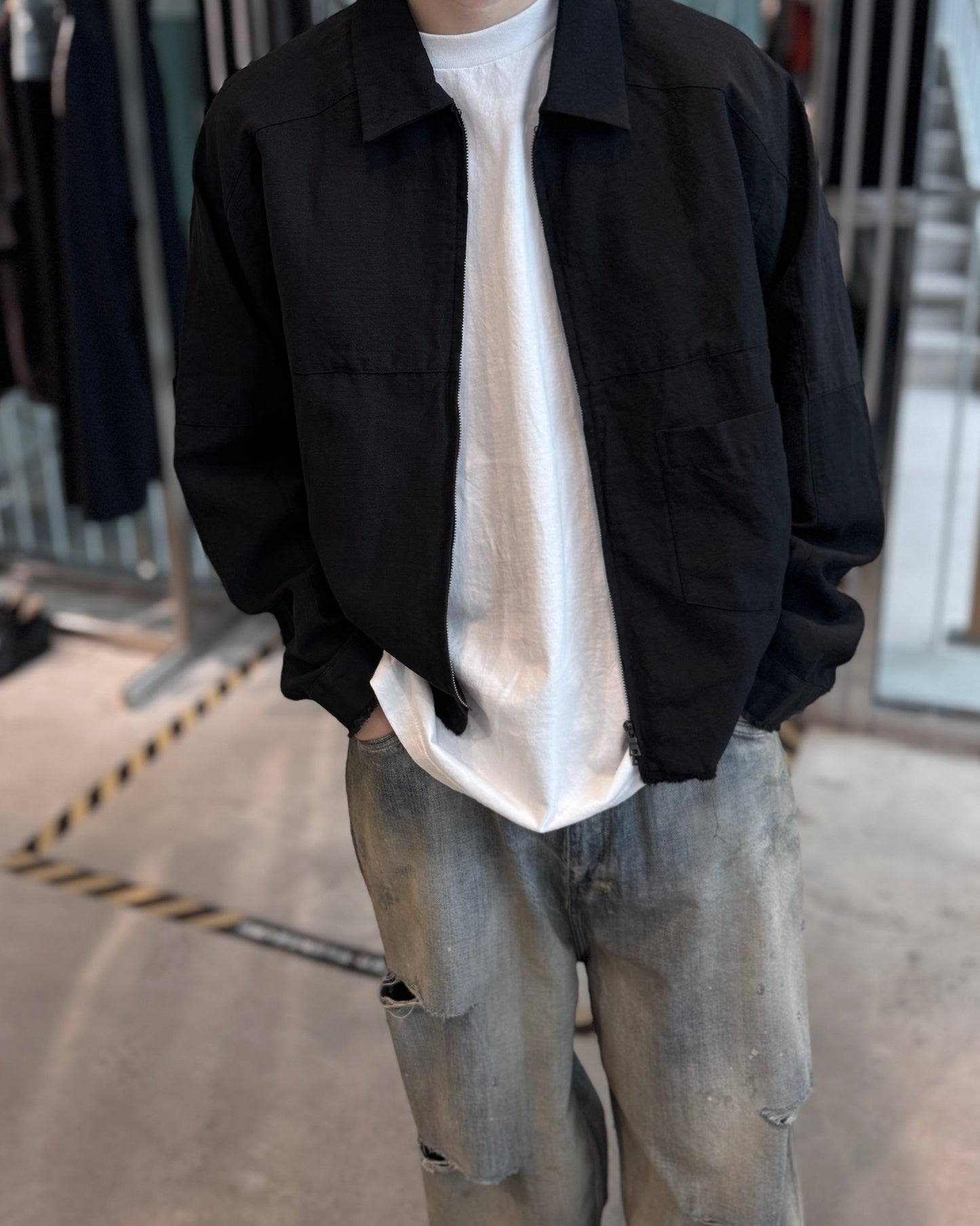 zip short shirt