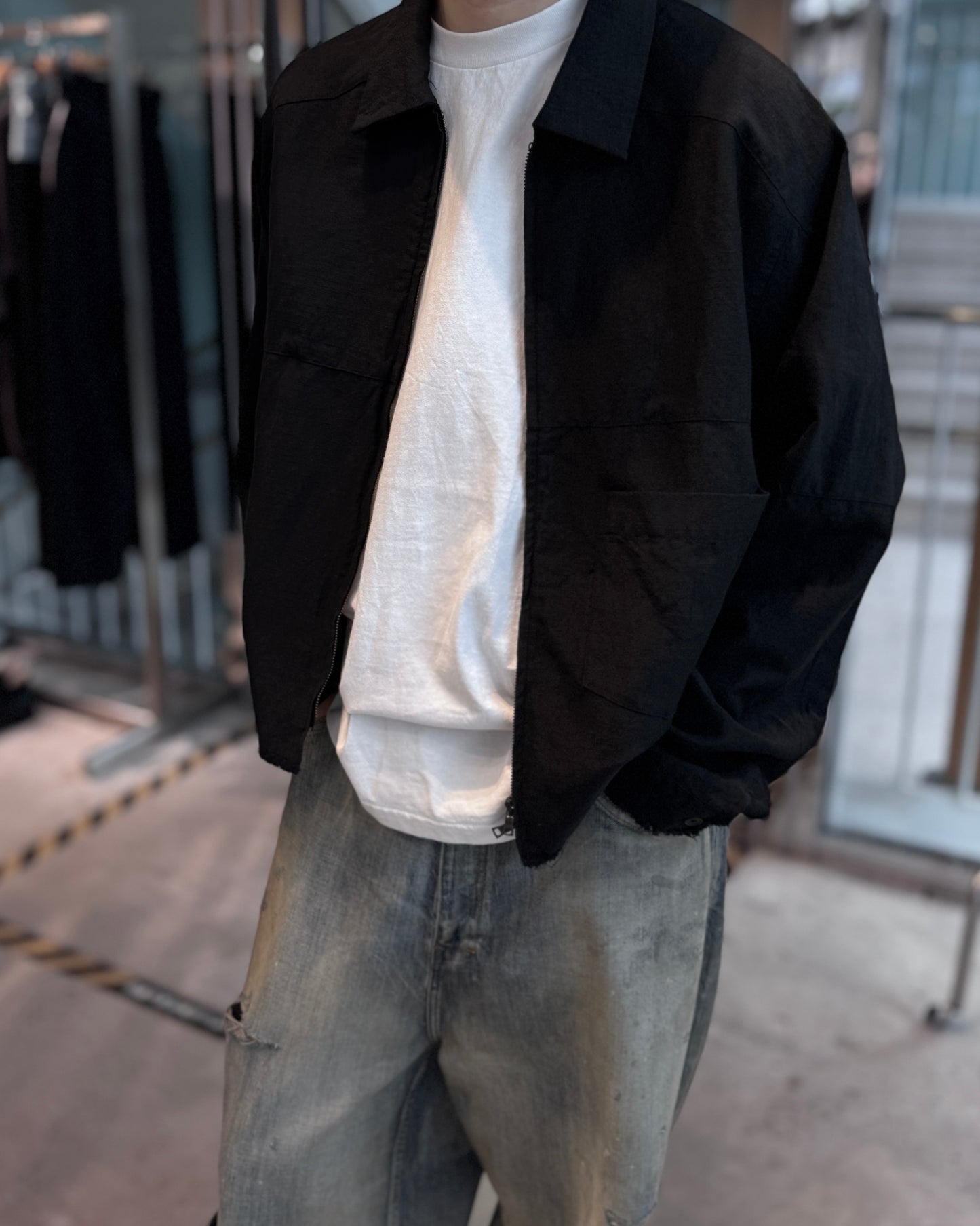 zip short shirt