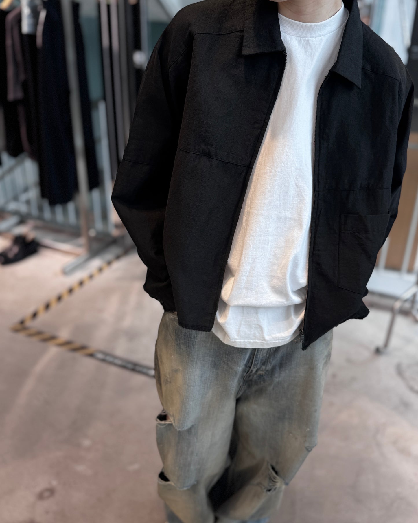 zip short shirt
