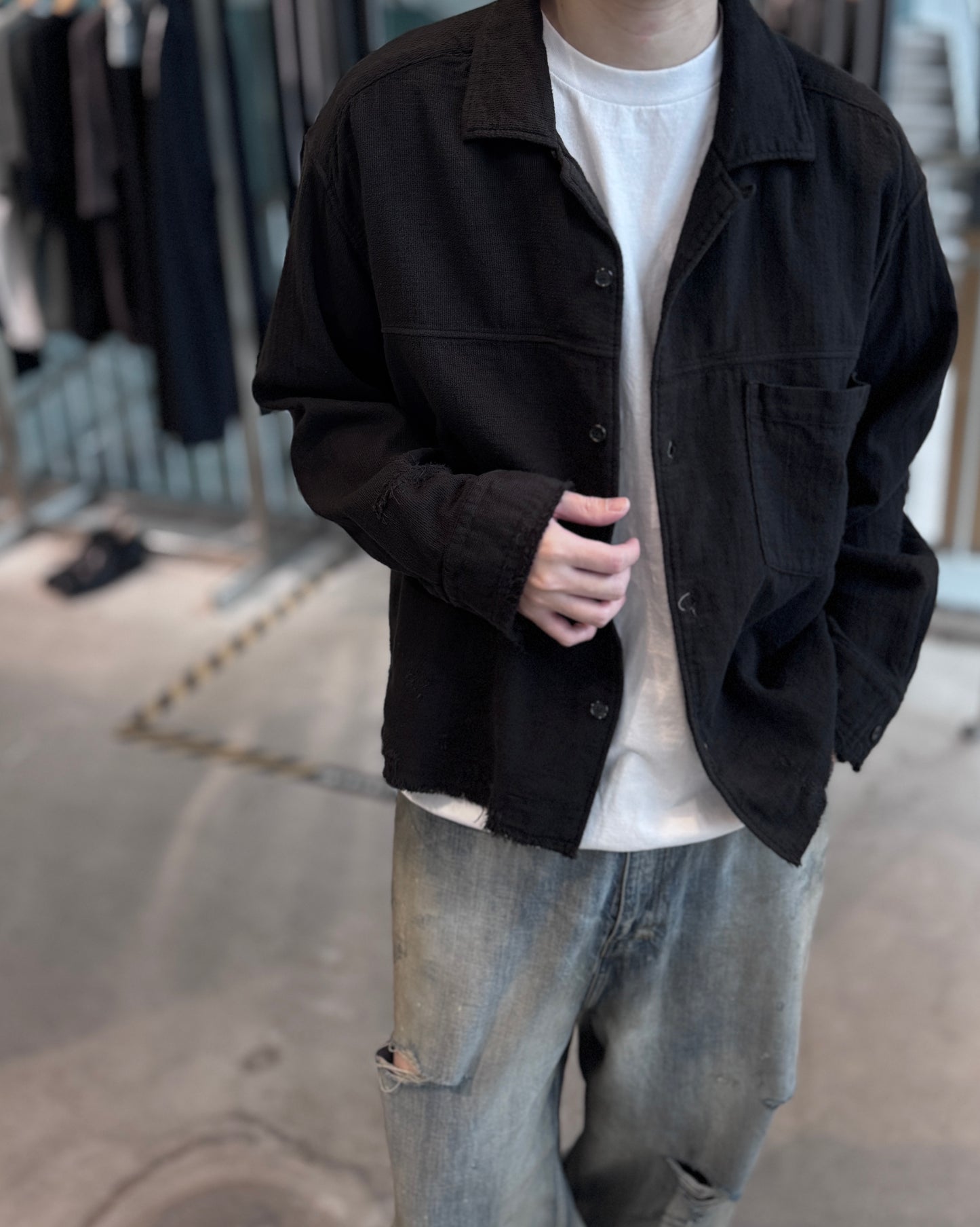 zip short shirt