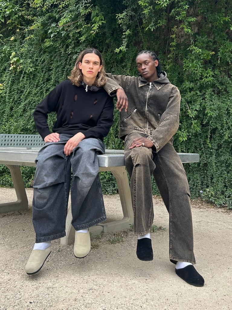 12oz parachute denim pants