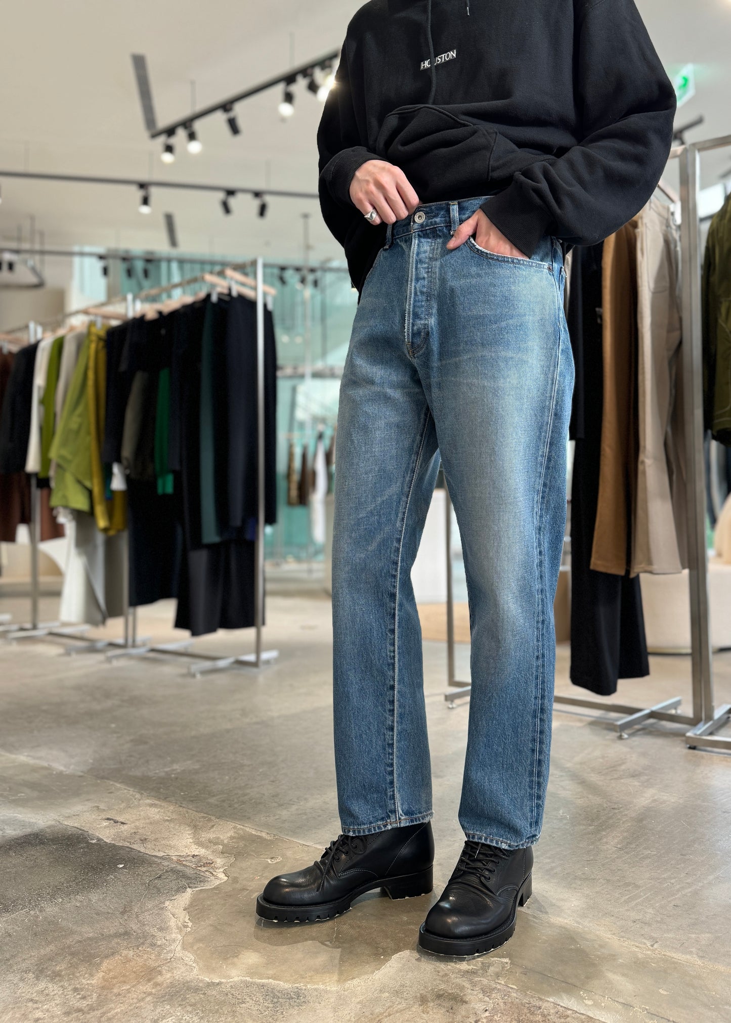 15oz old selvage denim vintage relax tapered jeans