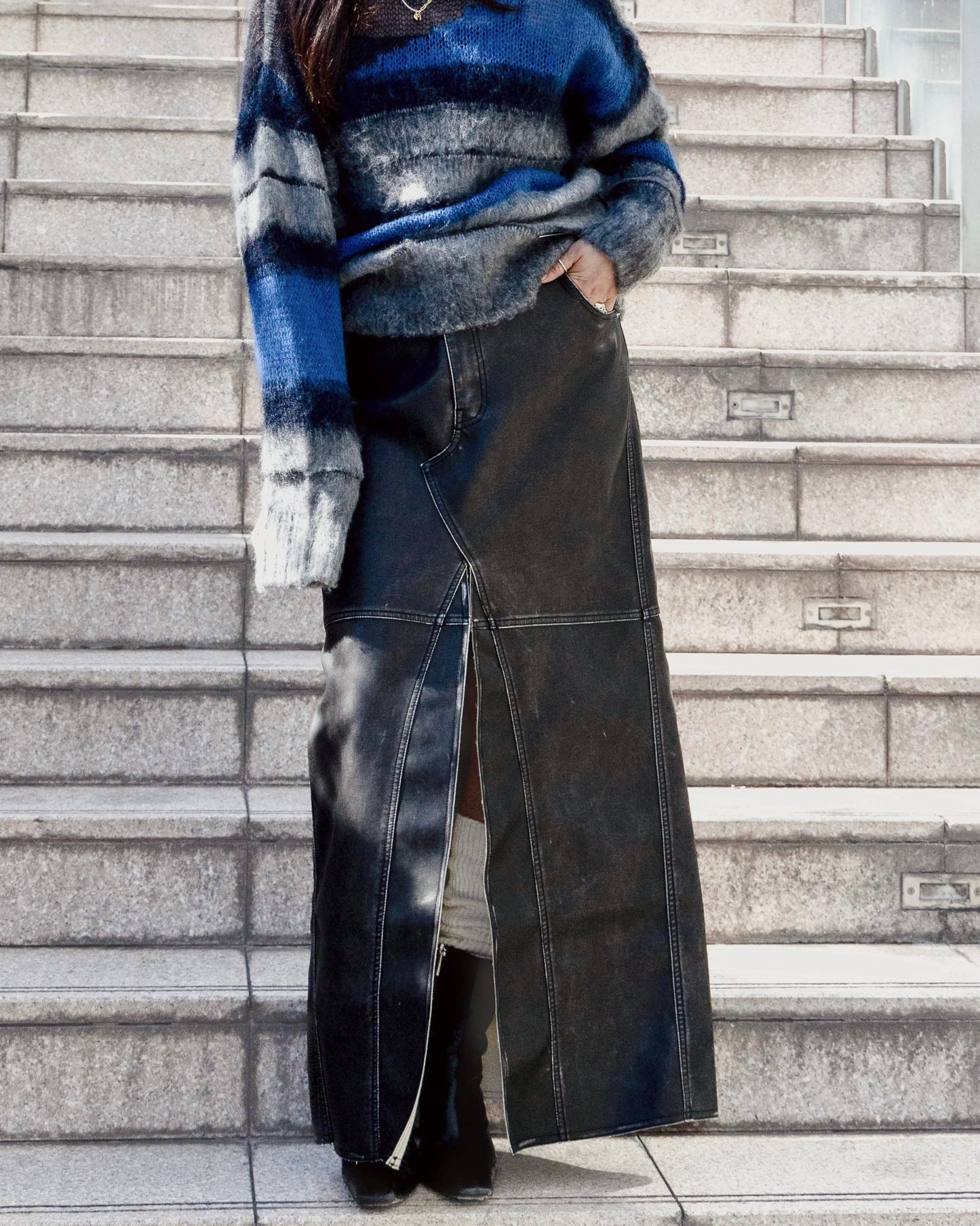 mohair border knit