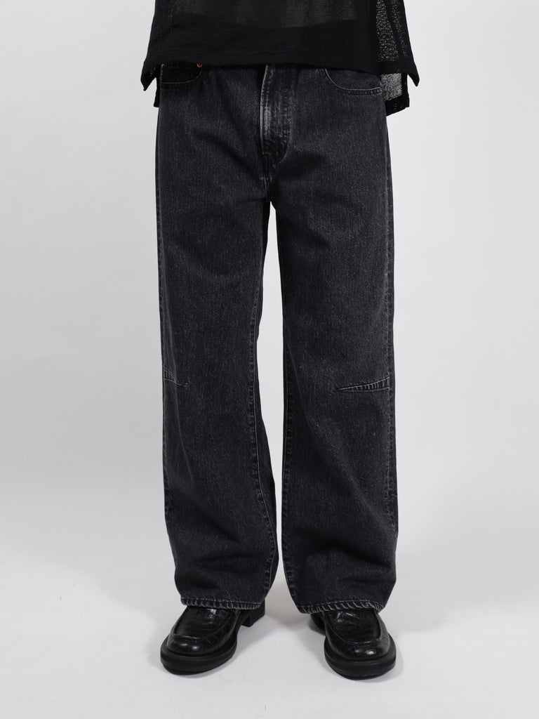 wrap skirt denim pants