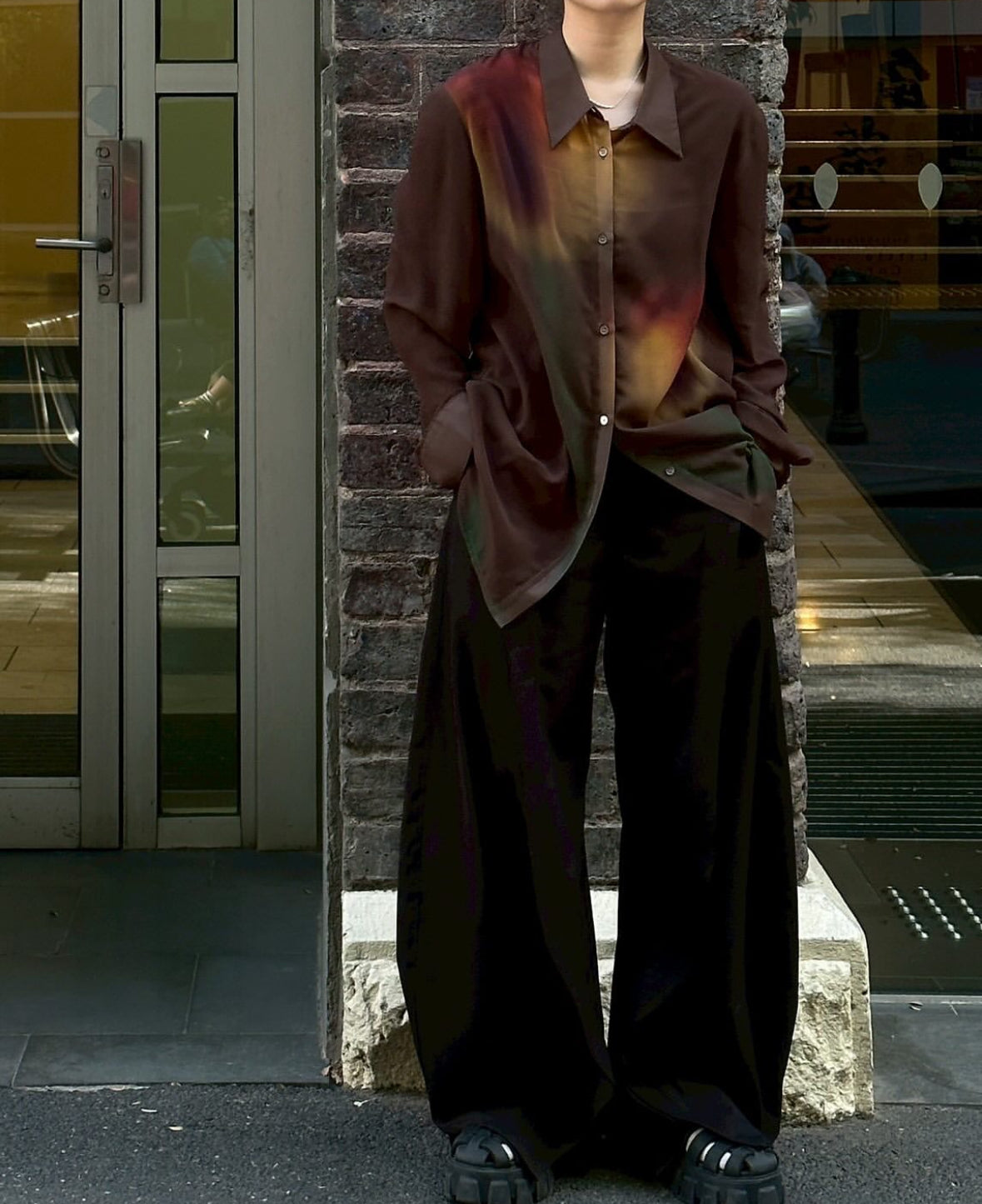 slit deformed pants(unisex)