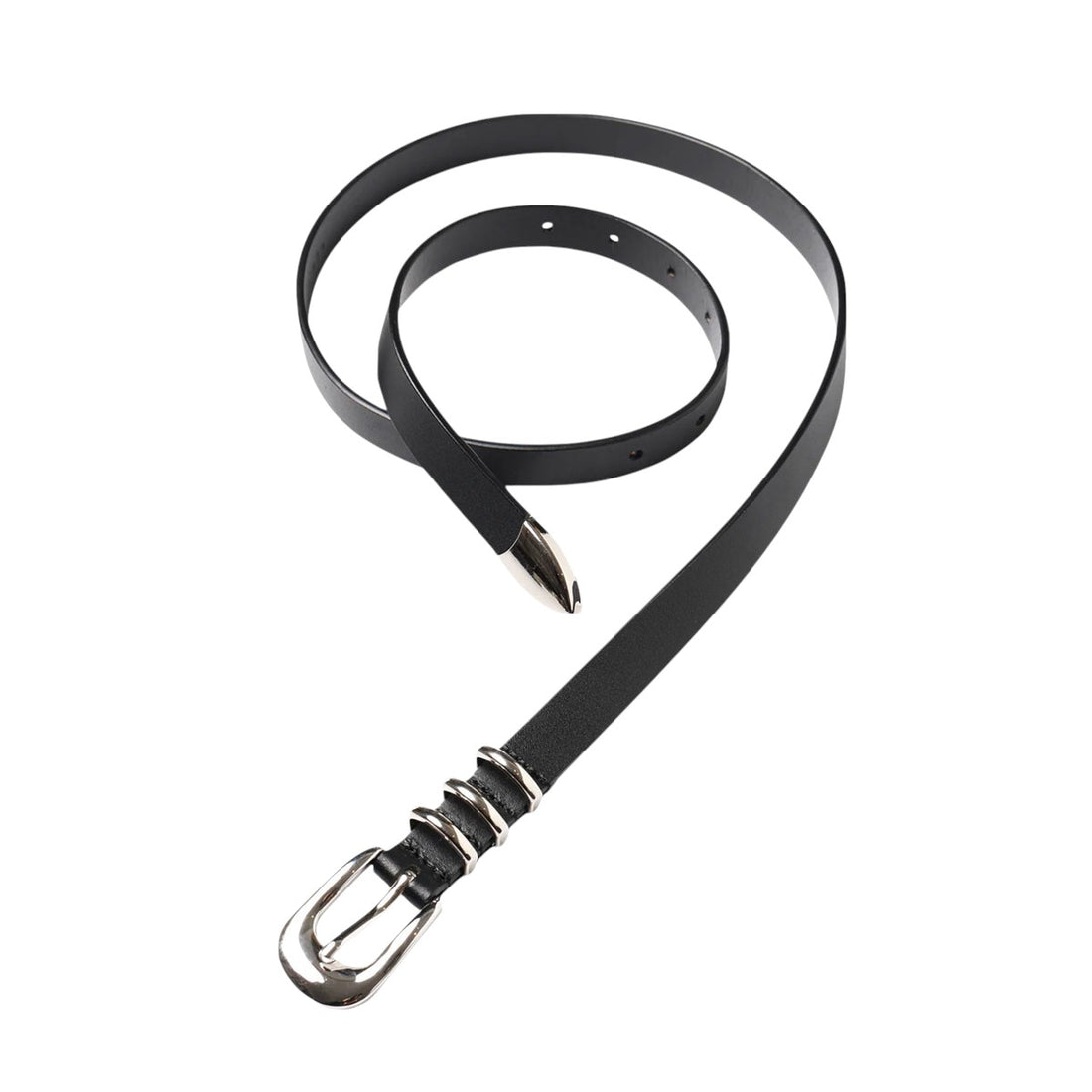 thin western leather belt
