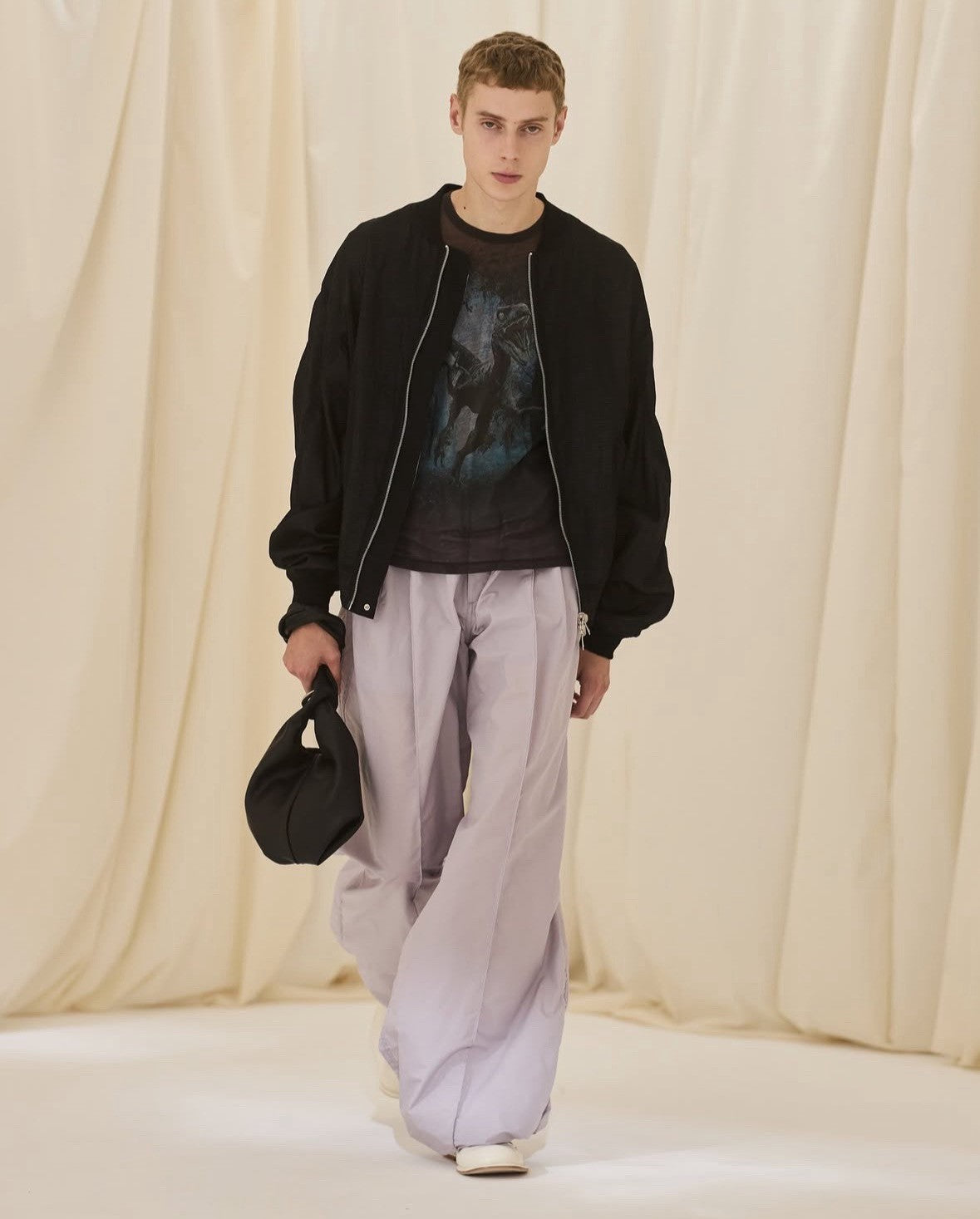 klein two way bag in smooth leather m