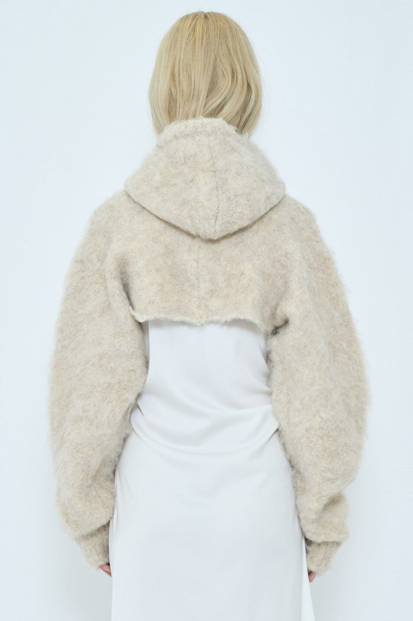 2way hooded muffler knit
