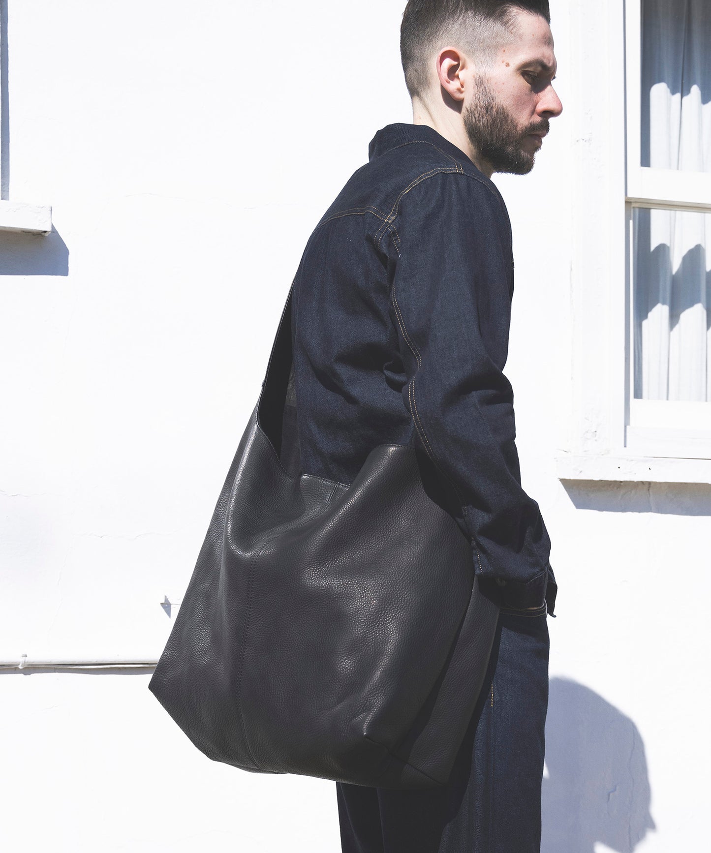 water proof washable leather big shoulder bag