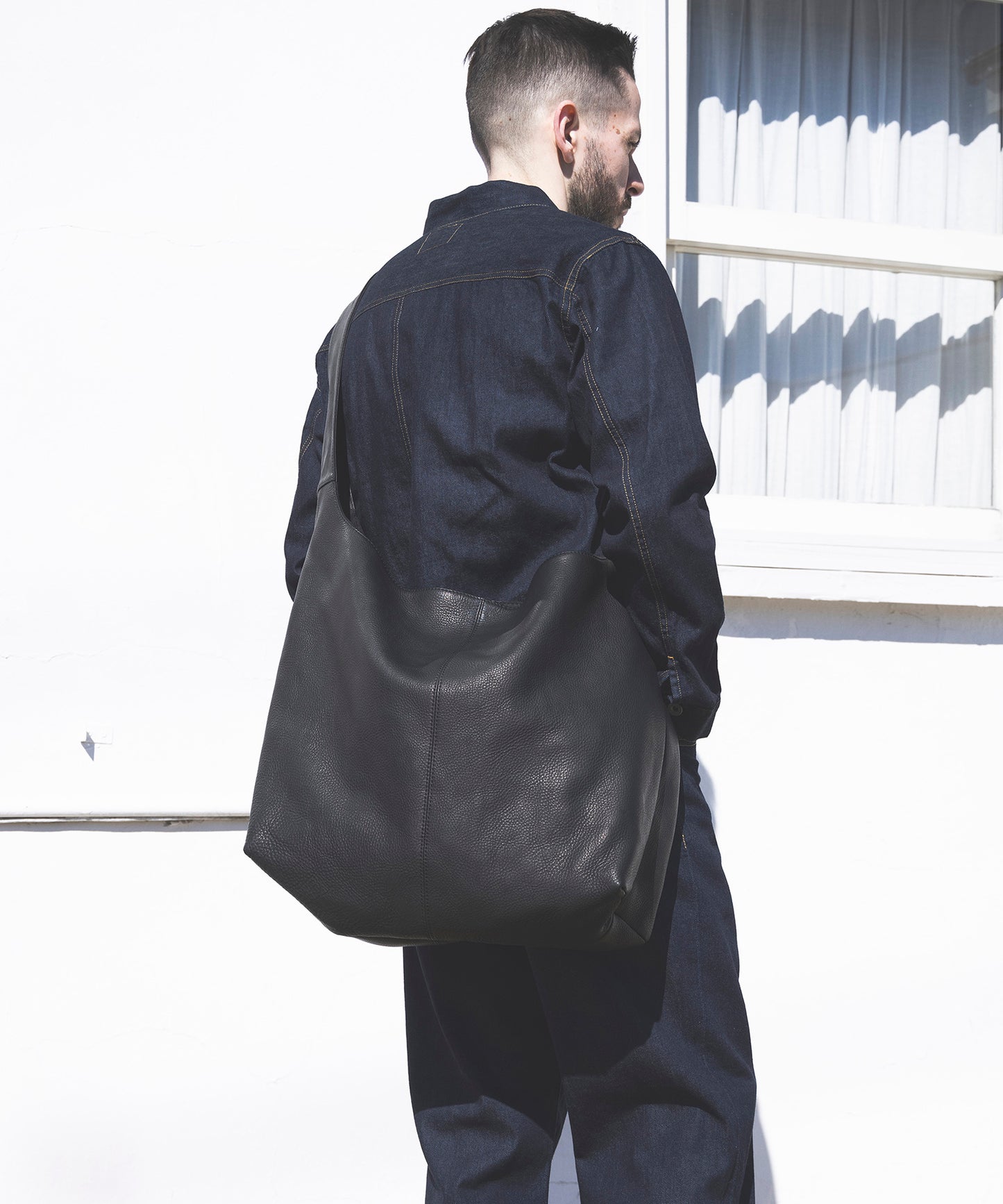 water proof washable leather big shoulder bag