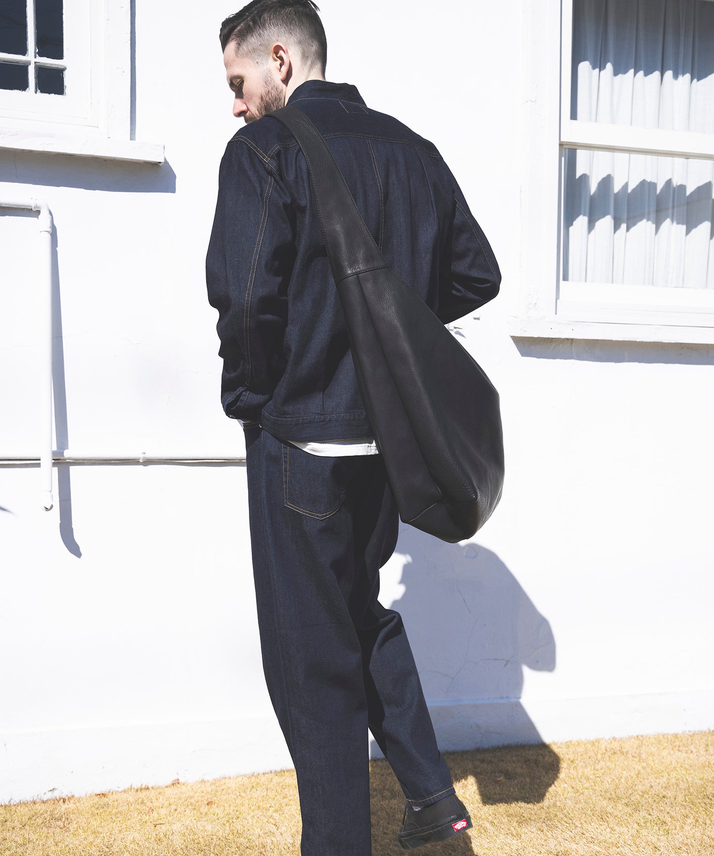 water proof washable leather big shoulder bag
