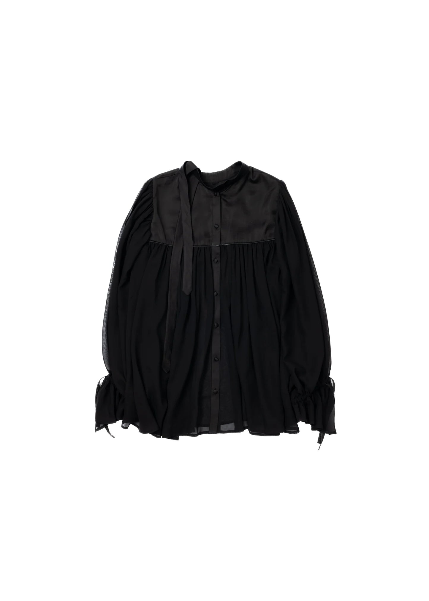 reversible gathered blouse