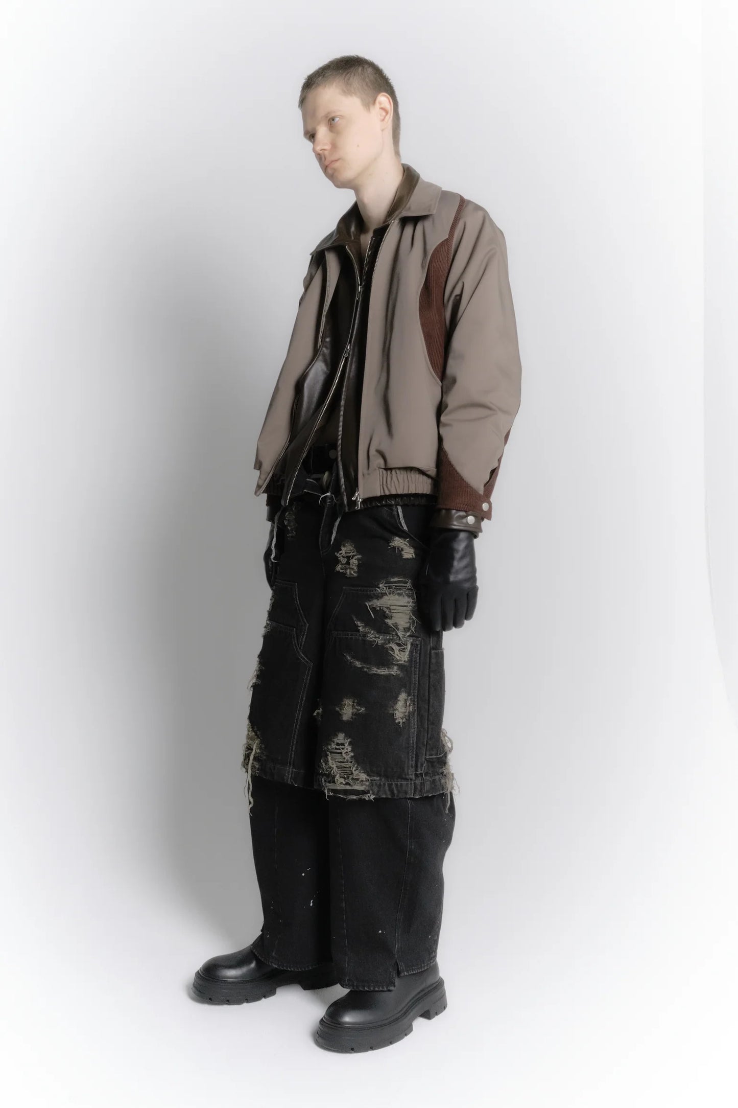 cut up harrington jacket