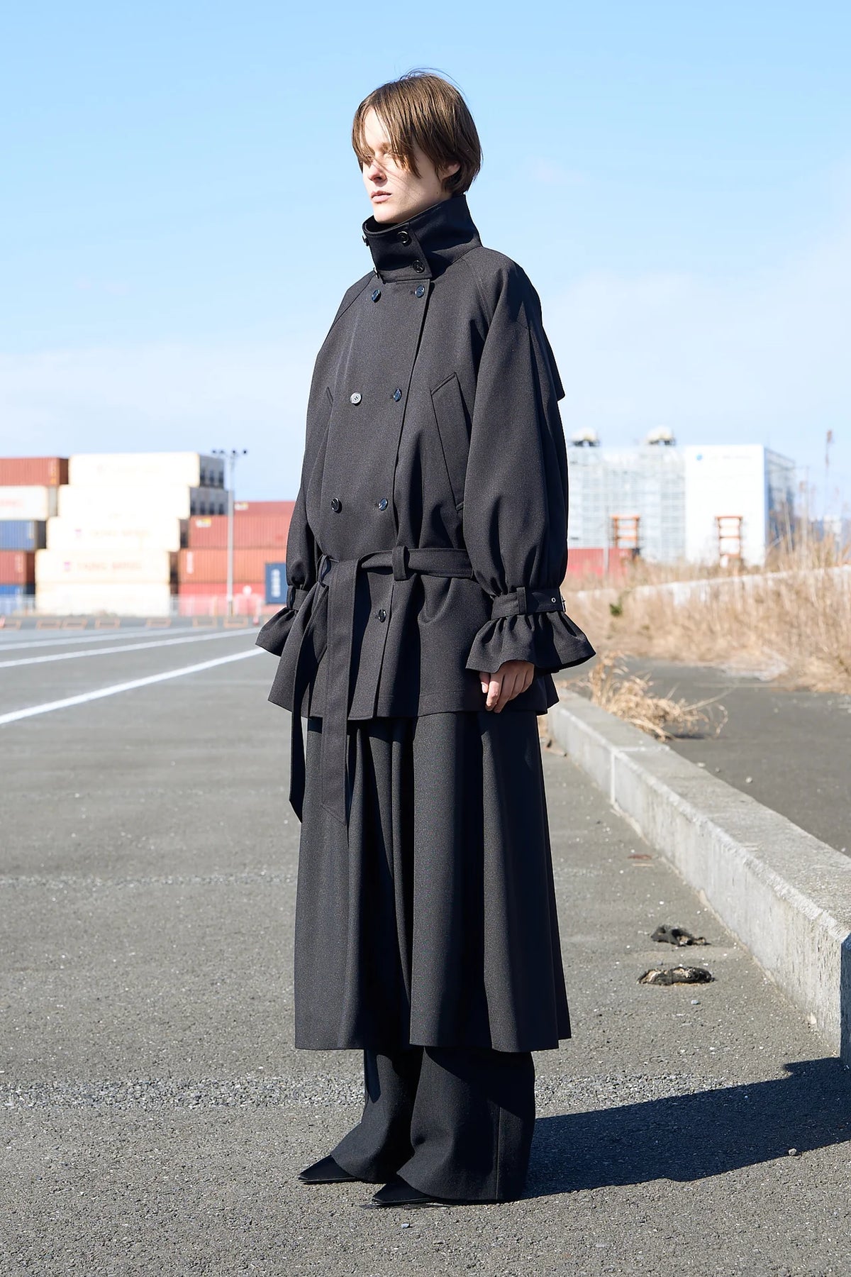 blousing trench coat