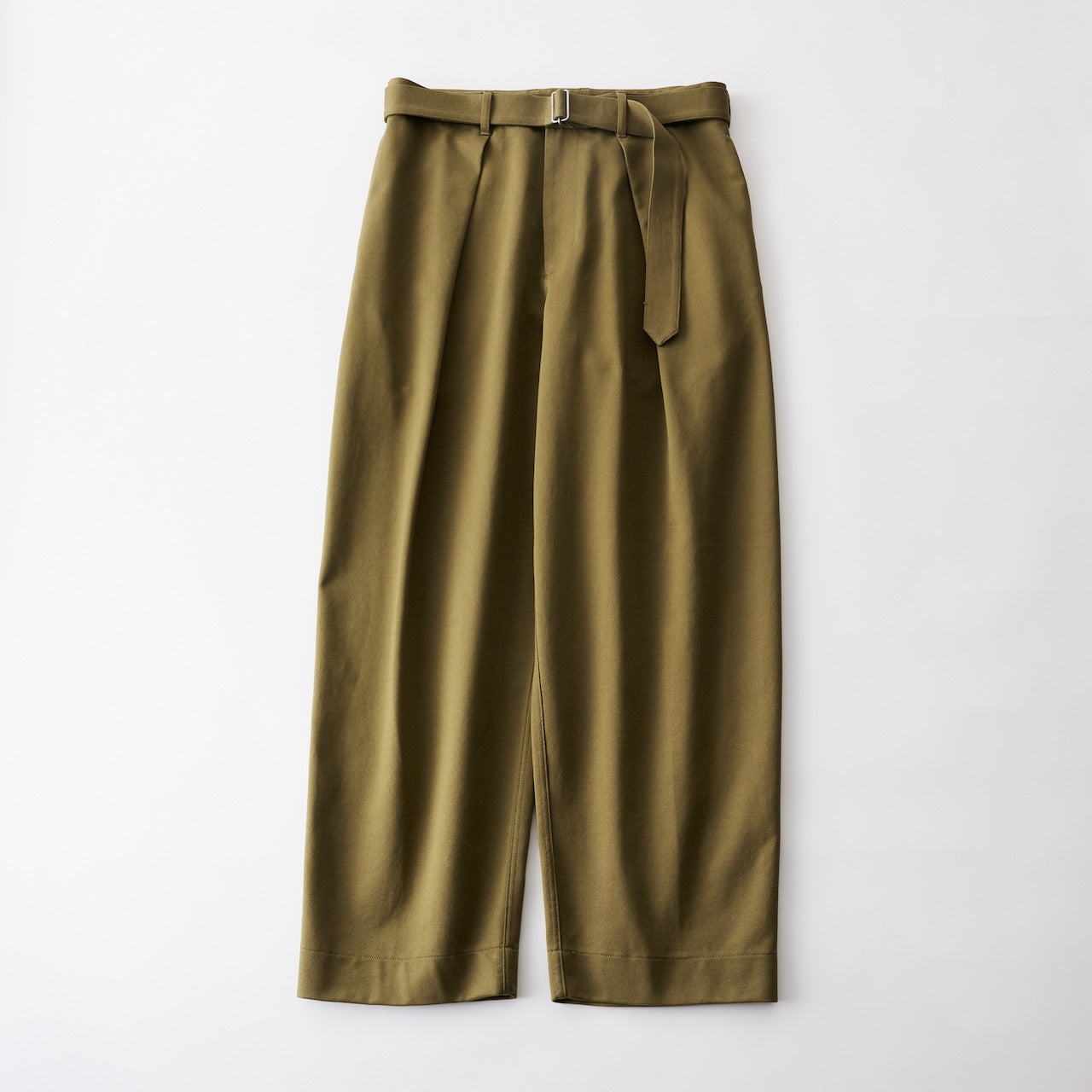 suvin gold hard twill balancircular® army one tuck belted trousers