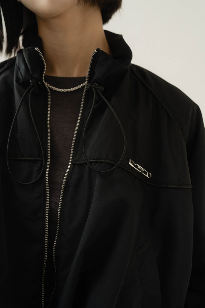 balloon sleeve nylon jacket