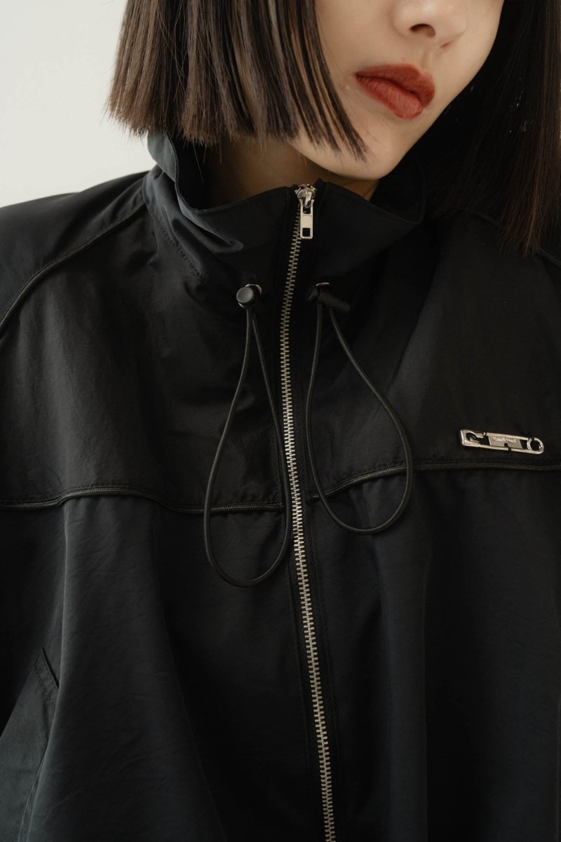 balloon sleeve nylon jacket
