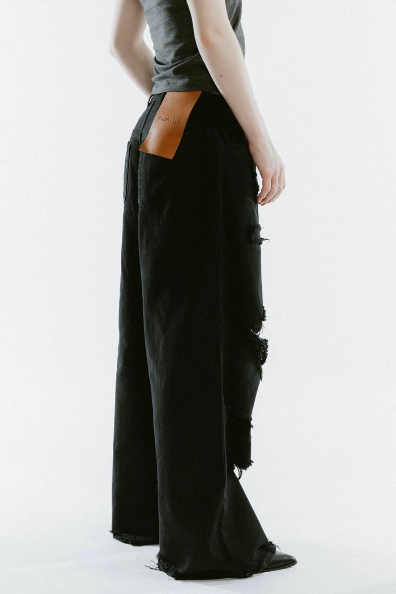 damage denim pants(unisex)
