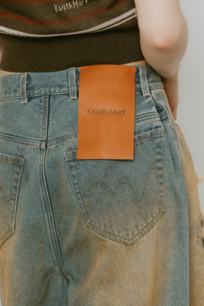 damage denim pants(unisex)