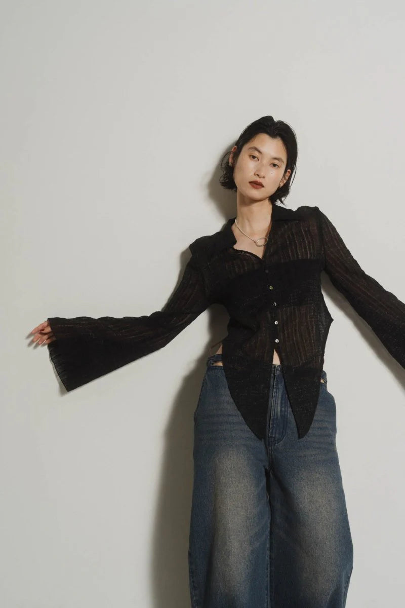 design sheer shirt