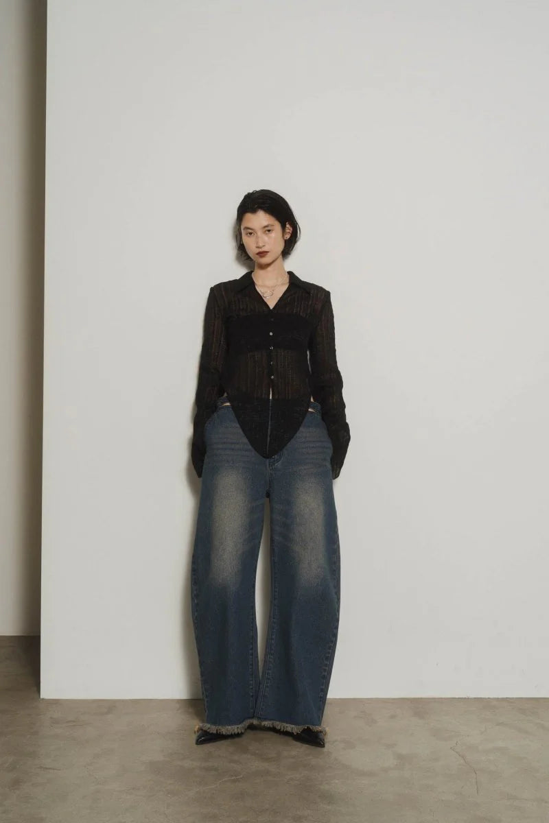 design sheer shirt