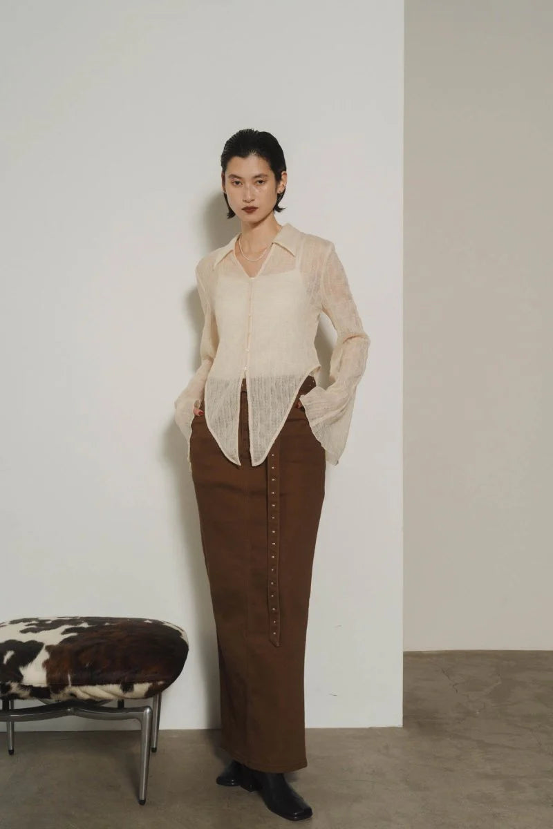 design sheer shirt