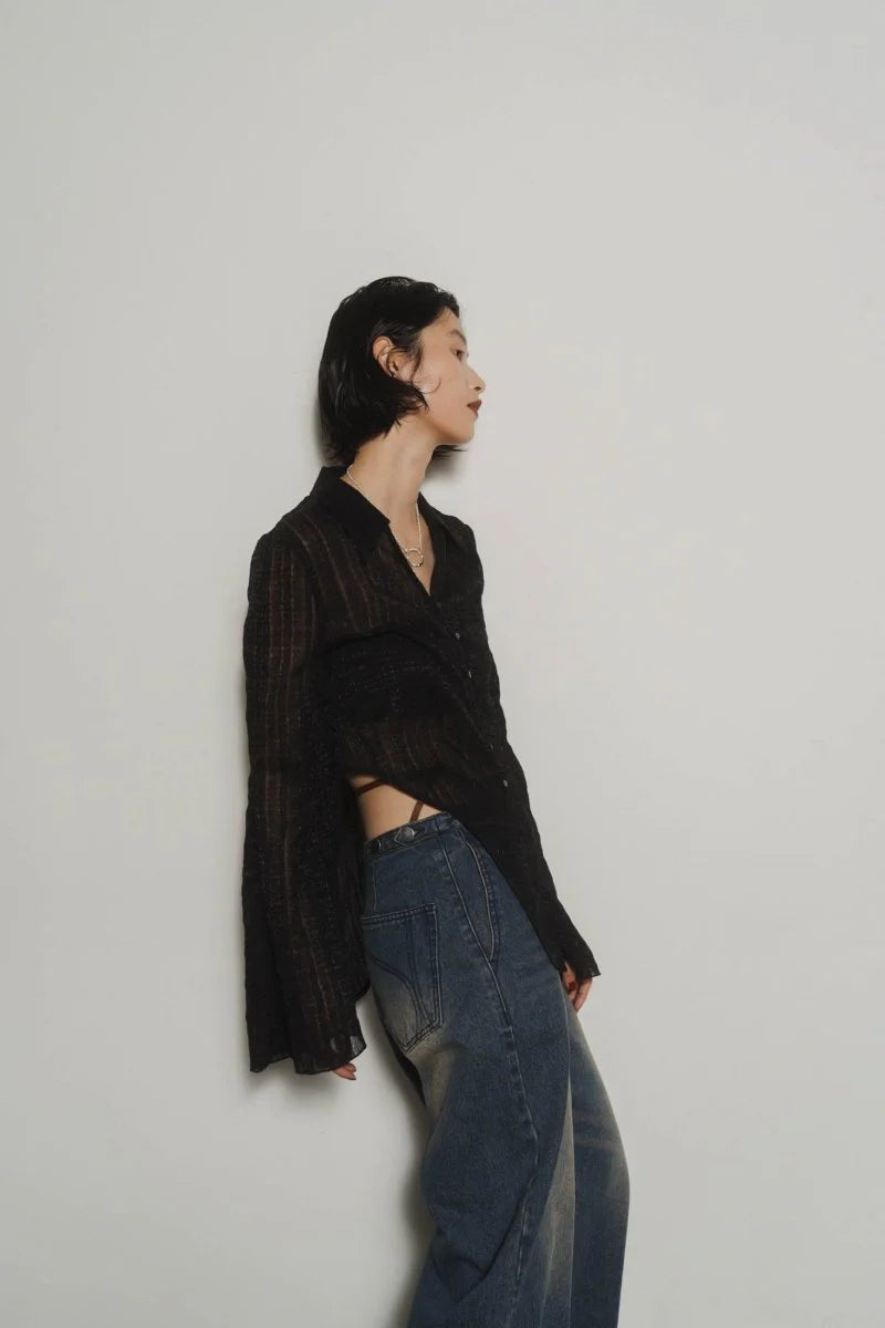 design sheer shirt
