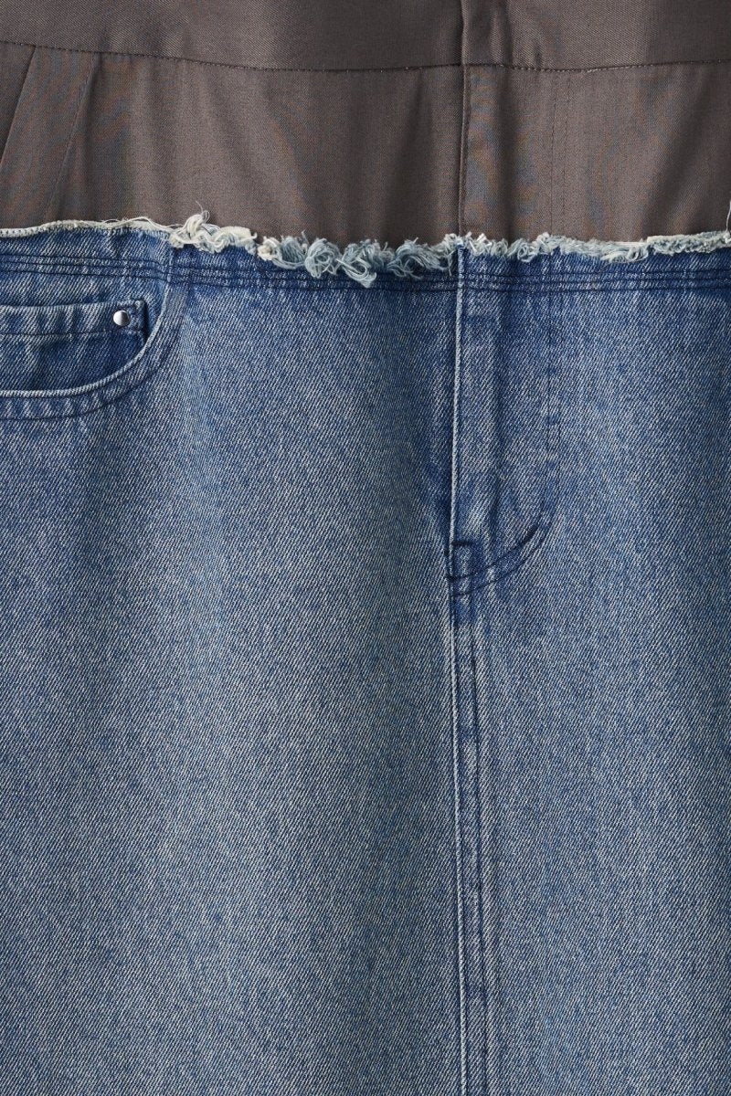 docking maxi denim skirt