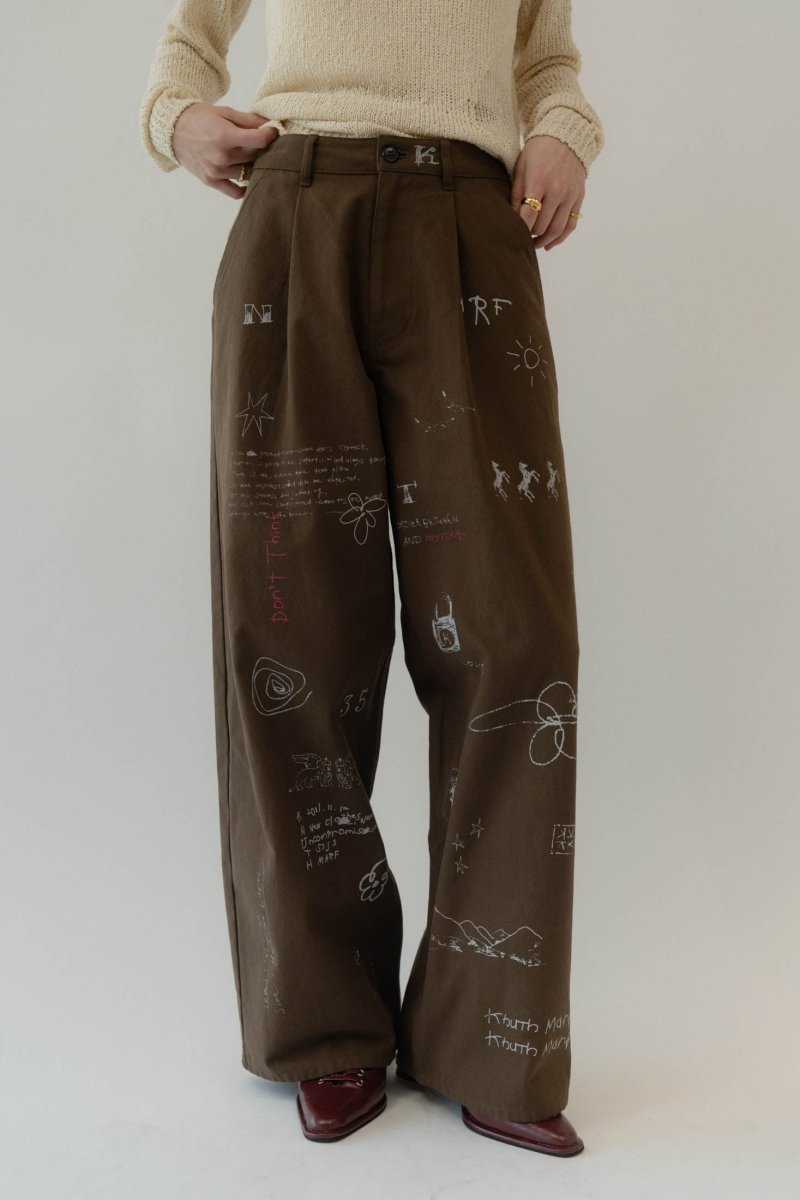 high waist tattoo pants(KotokaIzumi collab)