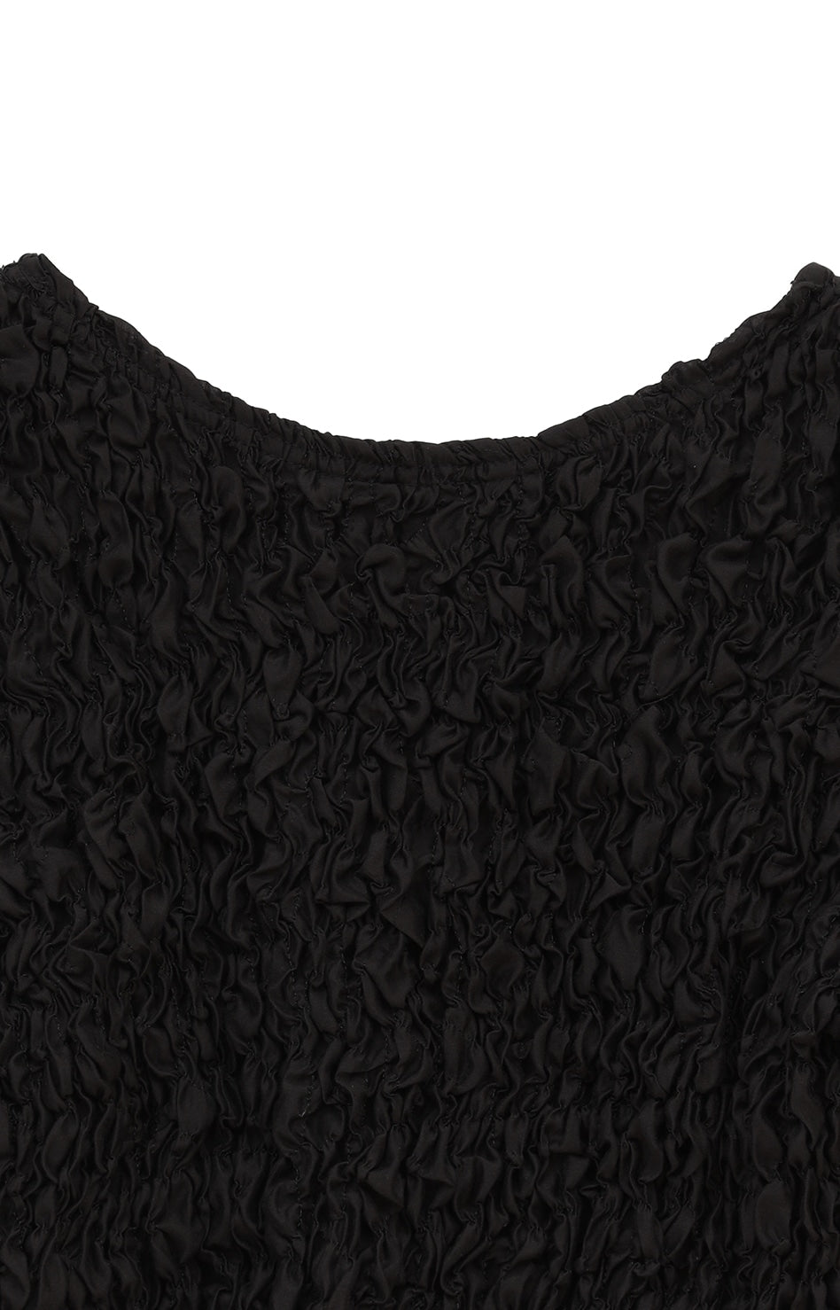 w face shirring cropped tops