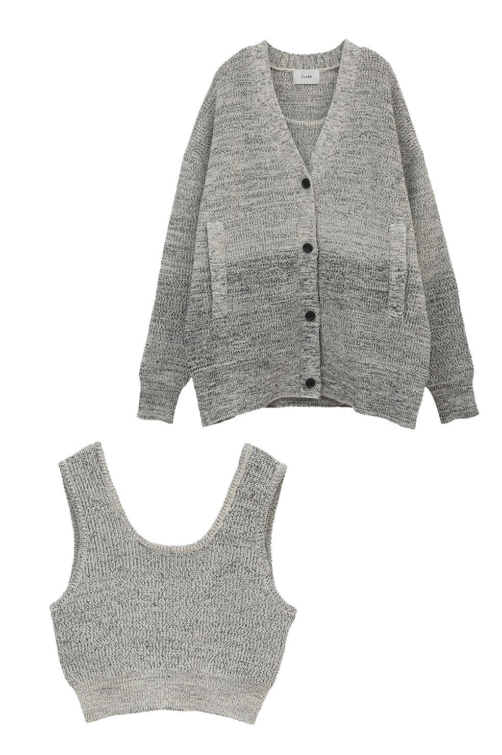 bustier set knit cardigan