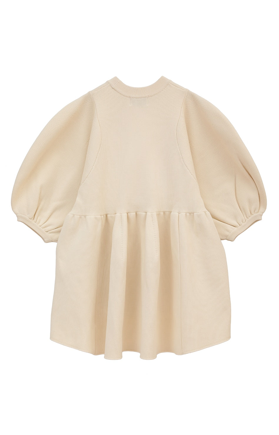 balloon sleeve gather knit tops