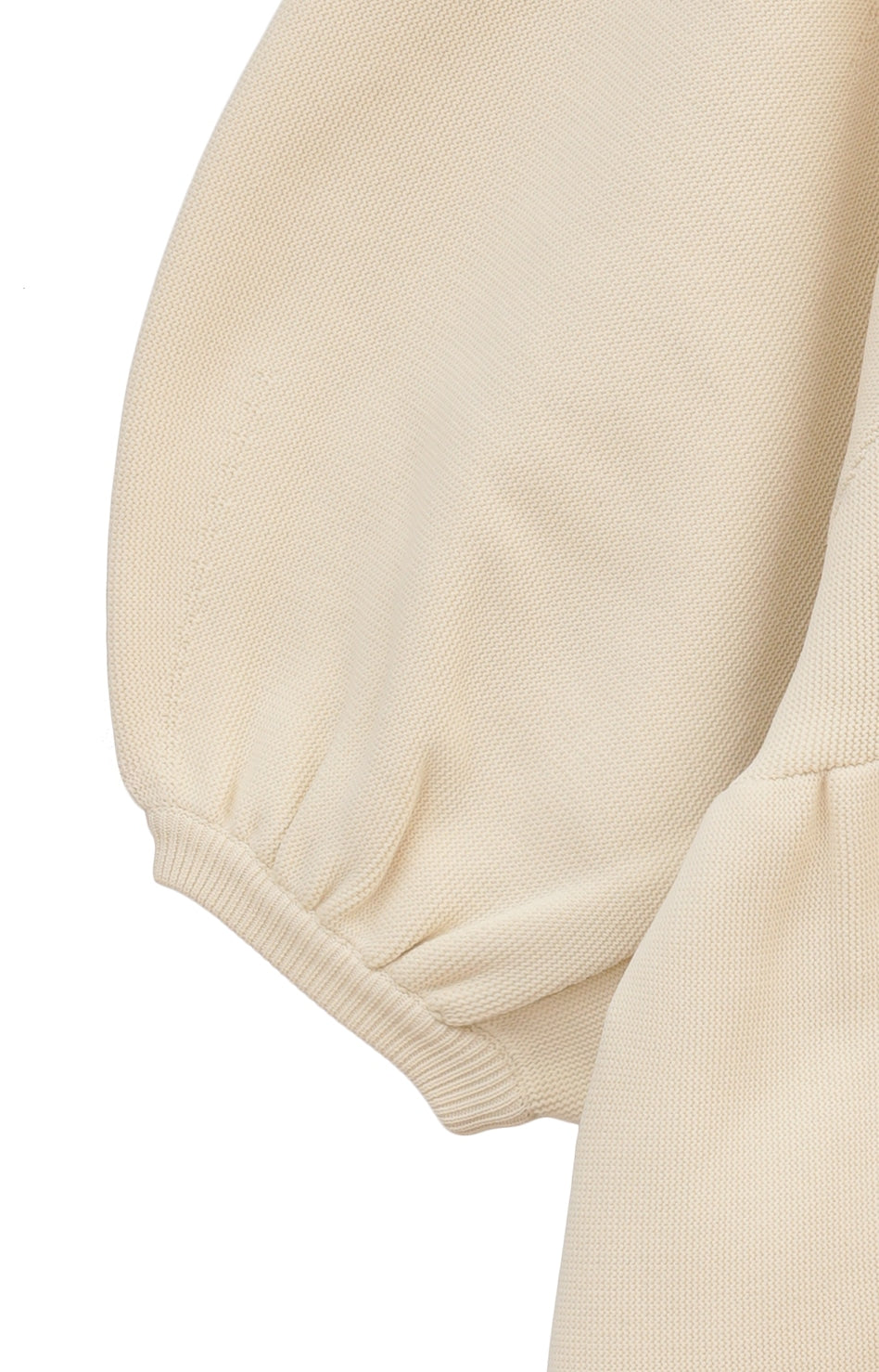 balloon sleeve gather knit tops