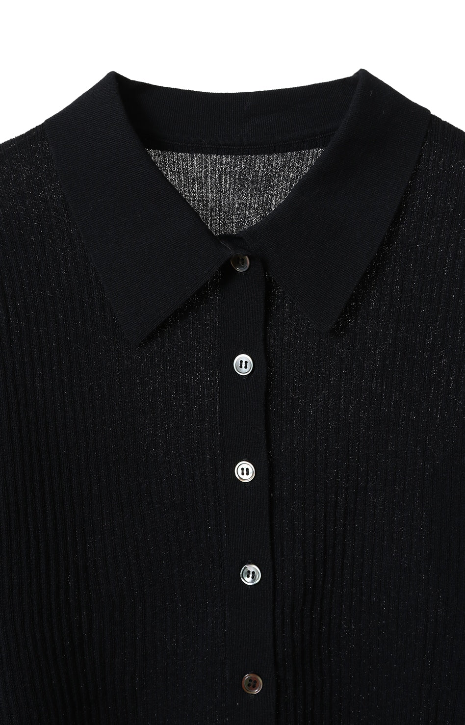 sheer rib knit shirt