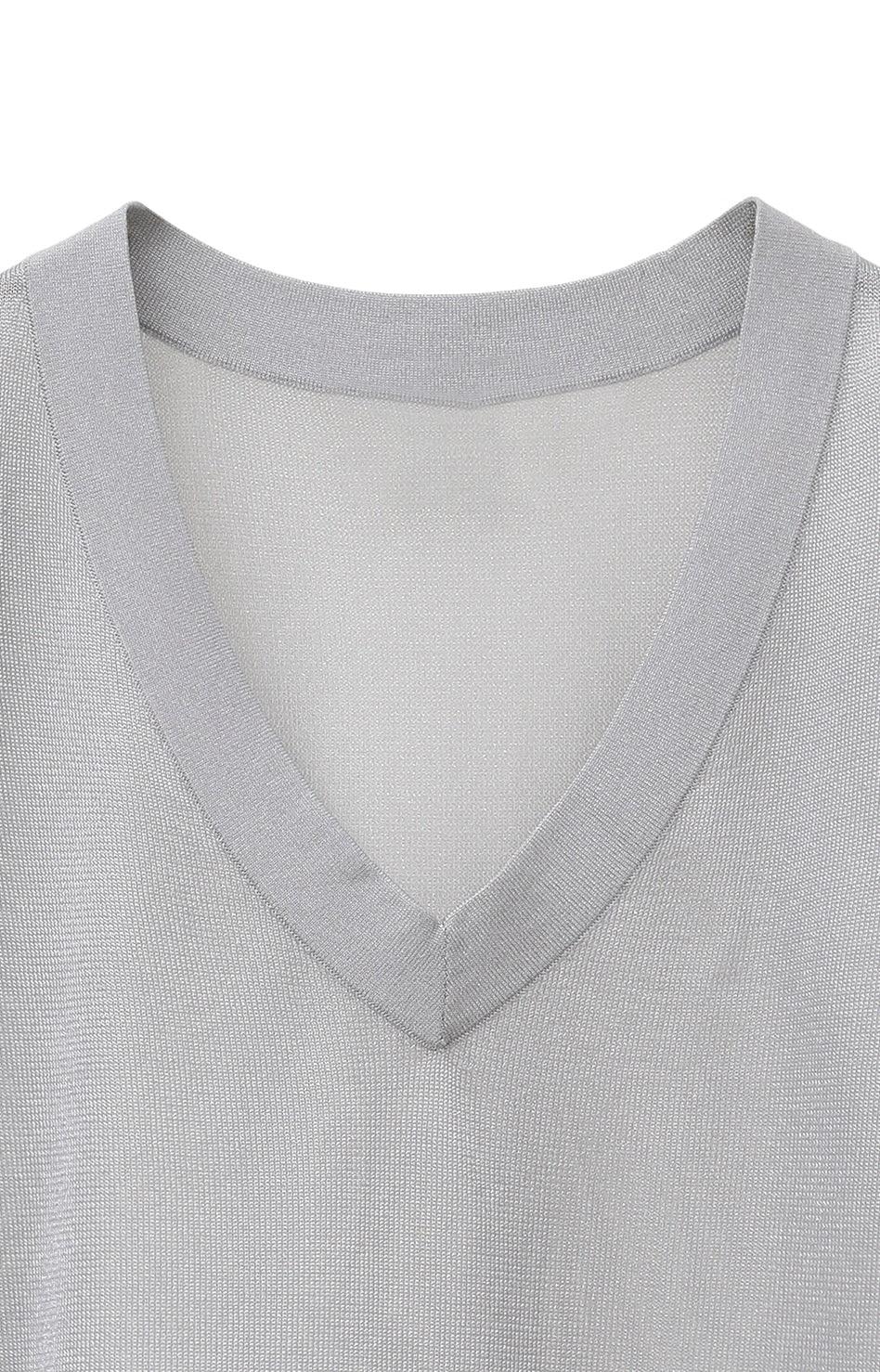 sheer v neck knit tops
