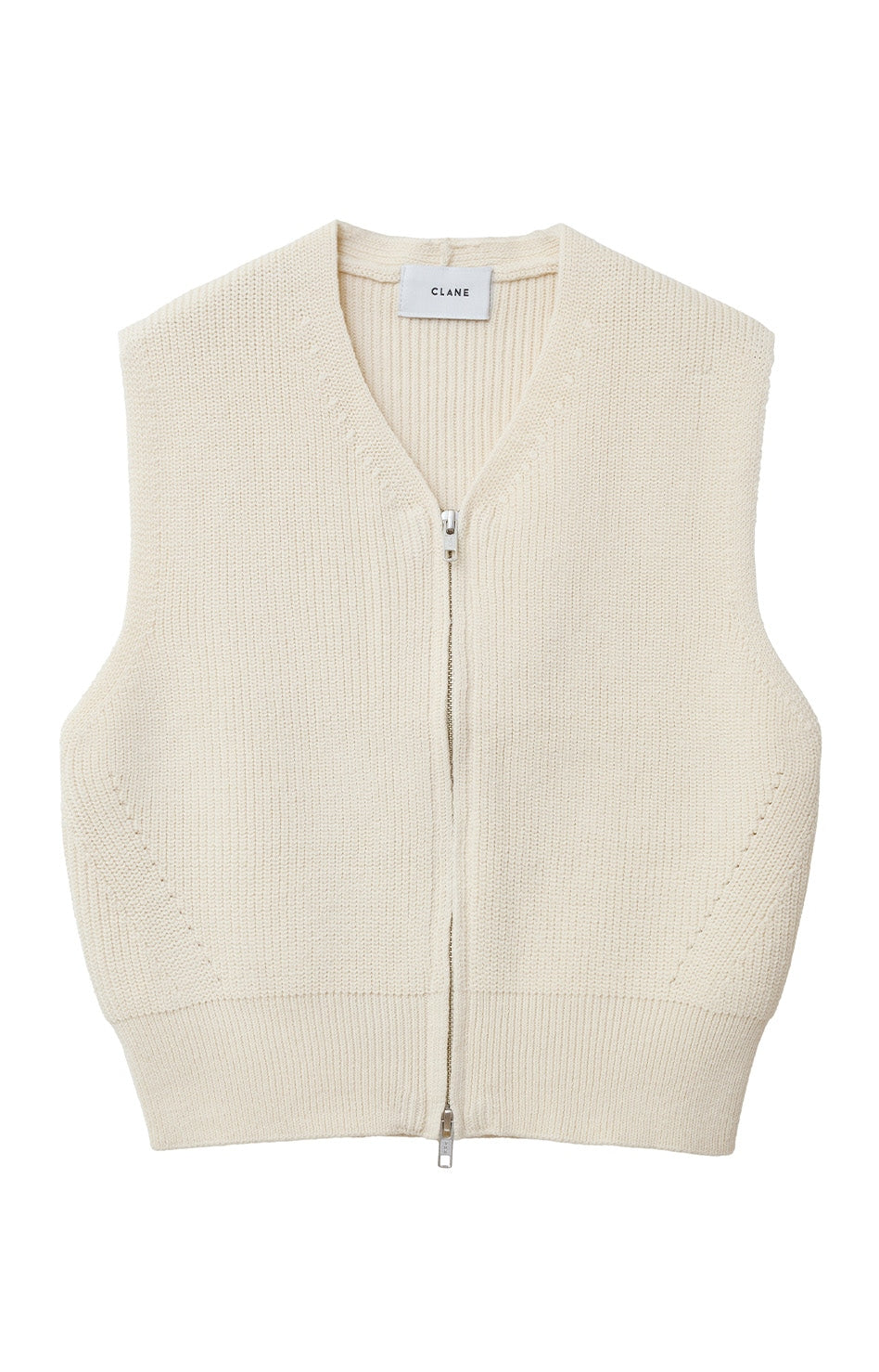 zip compact knit vest