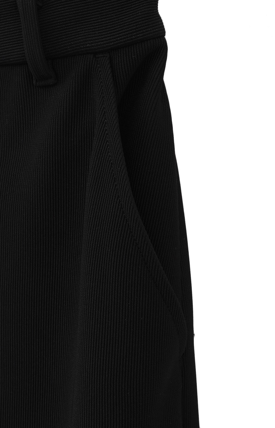 rib stripe straight skirt