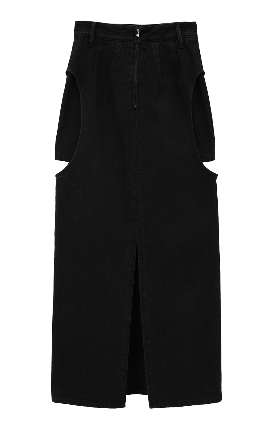 circle cut layered denim skirt