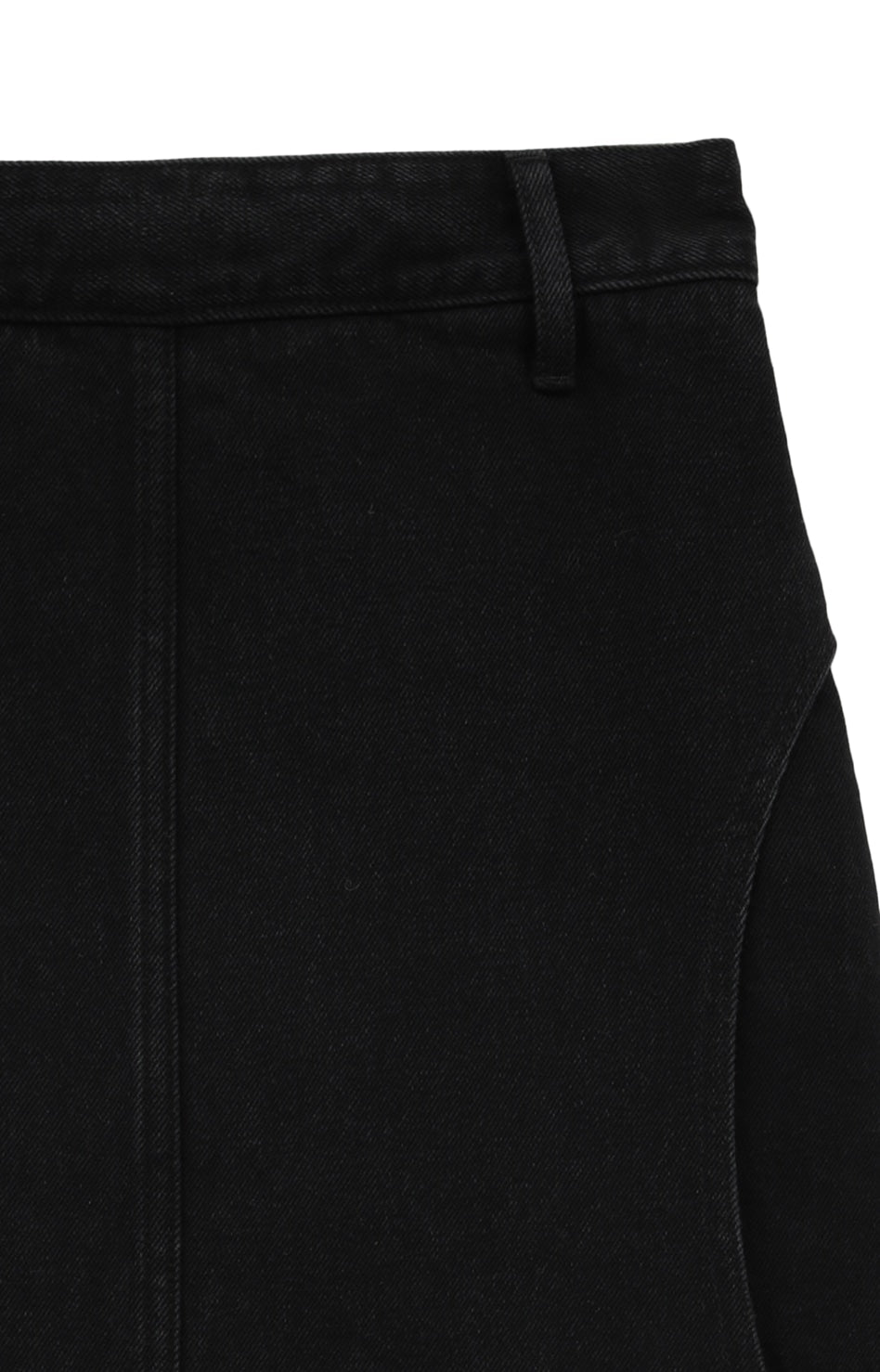 circle cut layered denim skirt