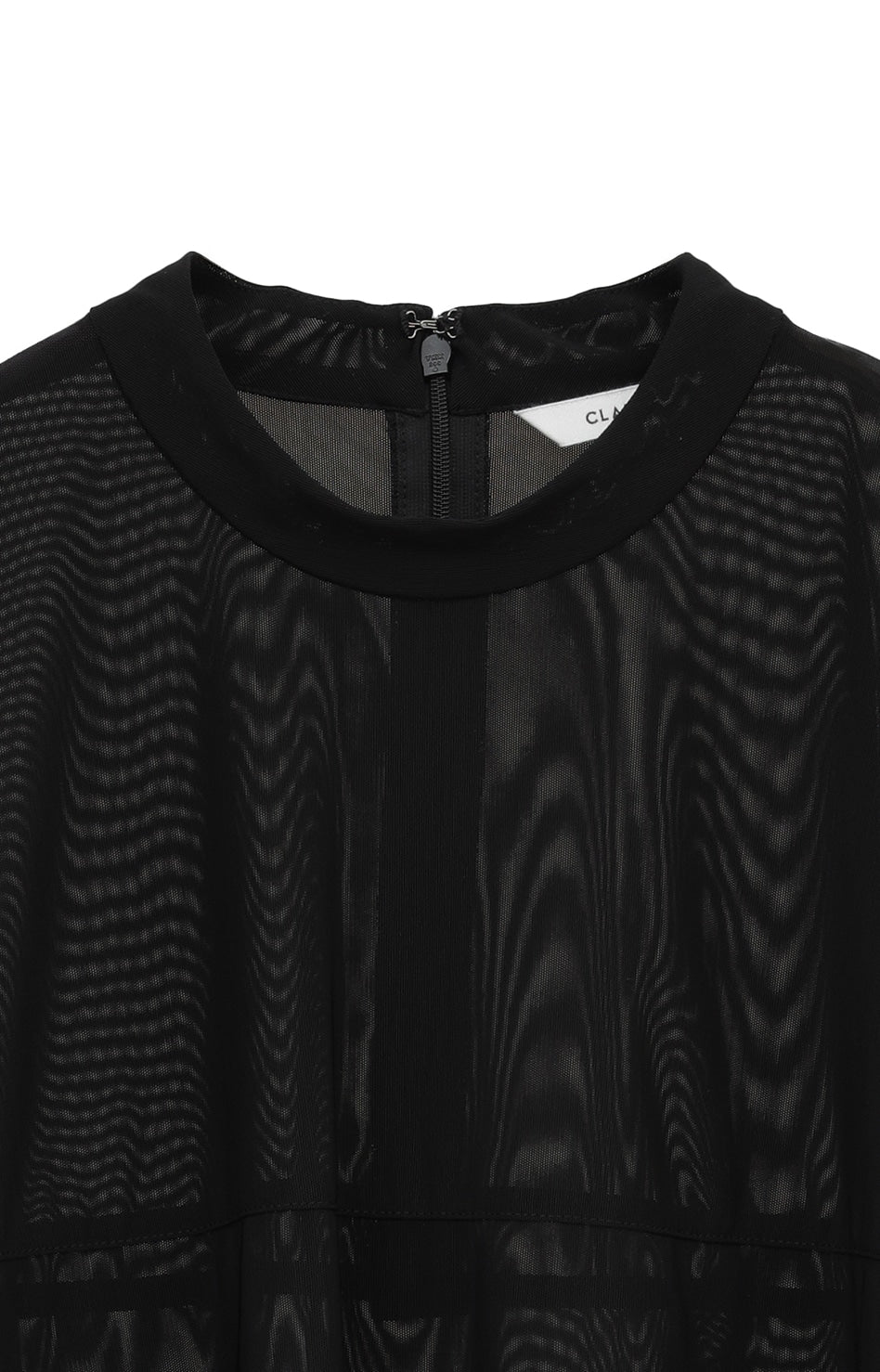 sheer mesh curve sleeve tops