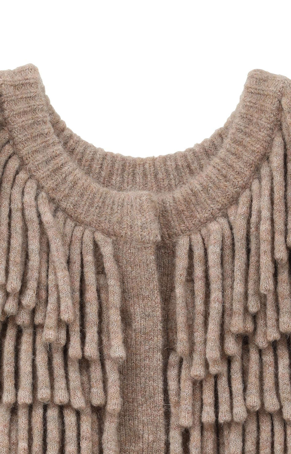 w face fringe knit vest