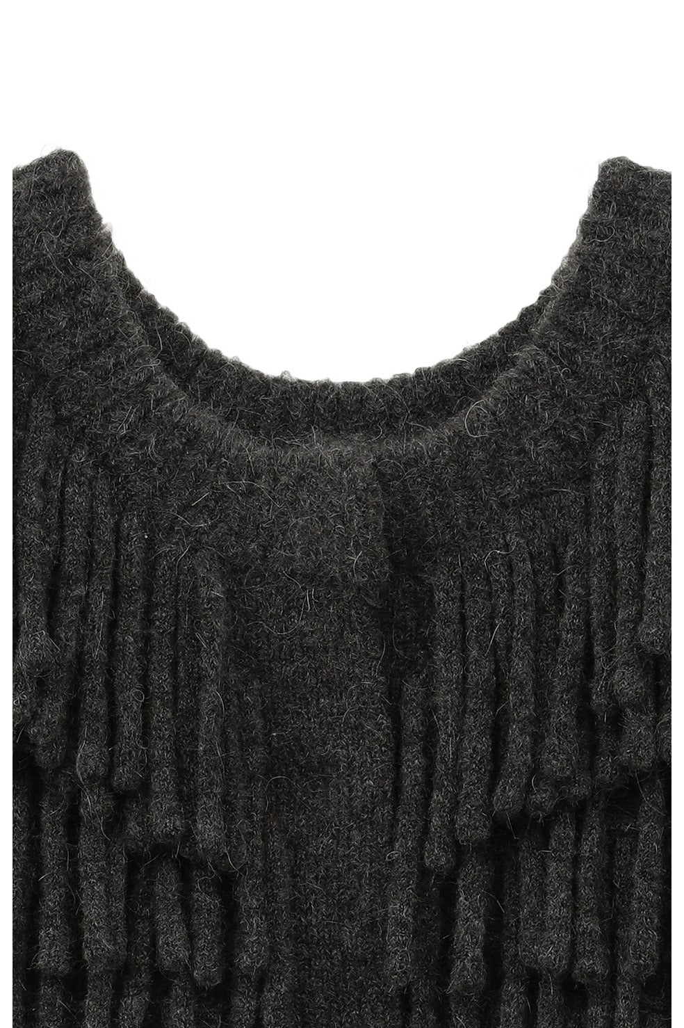 w face fringe knit vest