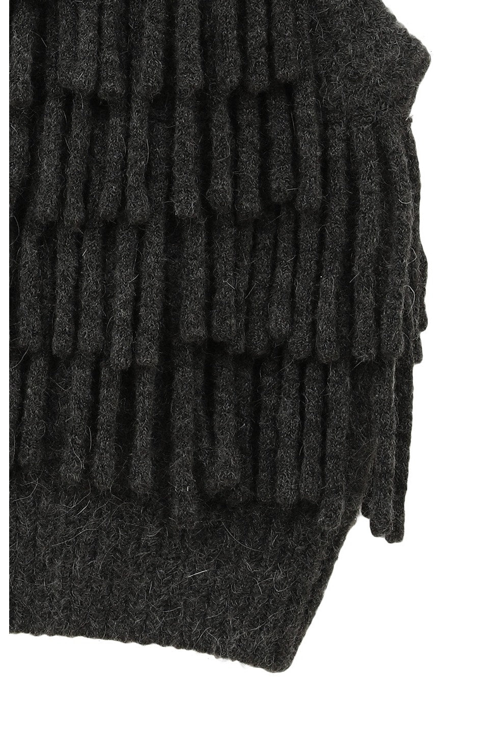 w face fringe knit vest