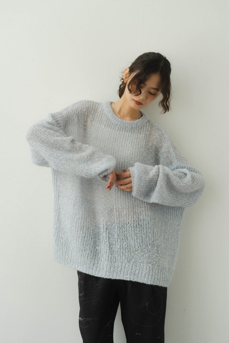 jaguard sheer knit
