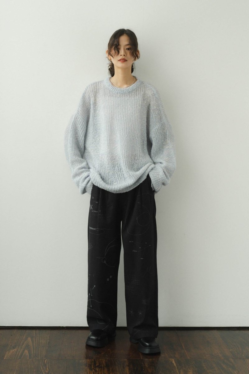 jaguard sheer knit