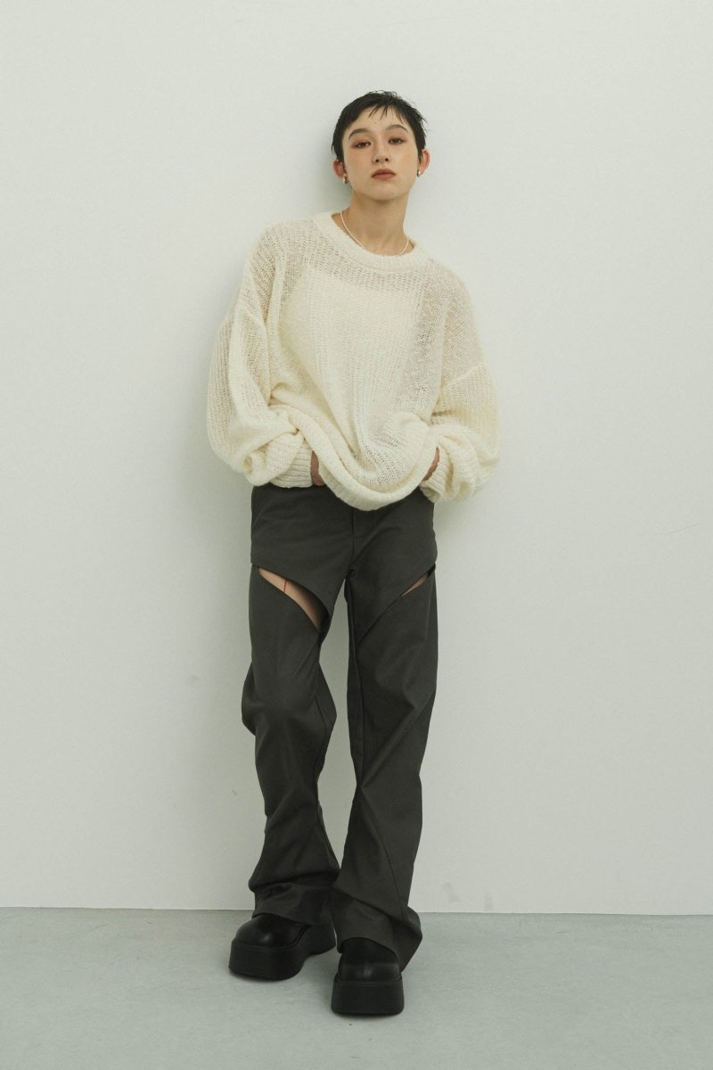 jaguard sheer knit
