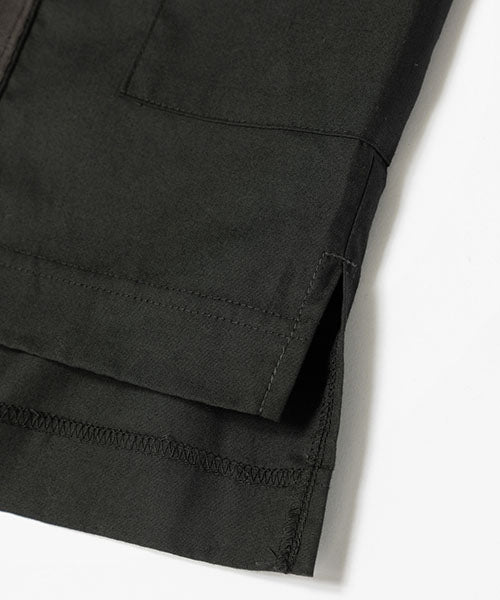 mix material / s/s crew neck shirt