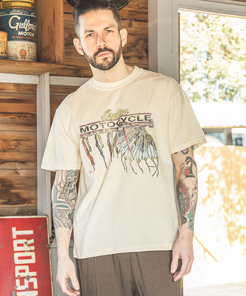 indian motorcycle collaboration / used print t-shirt type-a