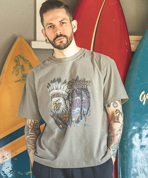 indian motorcycle collaboration / used print t-shirt type-b