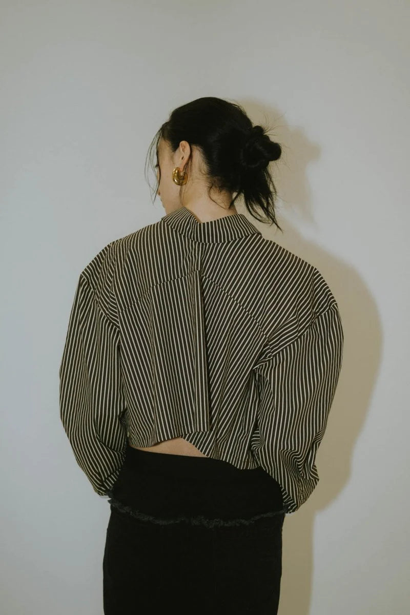 2way stripe volume shirt